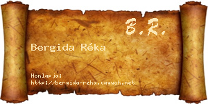 Bergida Réka névjegykártya